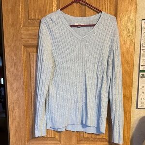 Croft & Barrow Sky Blue V-Neck Sweater